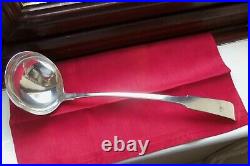 1809, PAISLEY, SCOTTISH PROVINCIAL SOLID SILVER SOUP/STEW LADLE by WILLIAM HANNAY