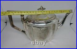 1896 William Marshall & Son Victorian Antique Scottish Silver Teapot. 652 Grams