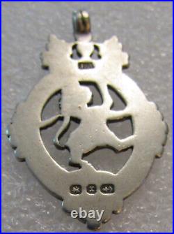 1897 Sterling Silver Pendant SCOTTISH LION / THISTLE / CLAN BROOCH Hand Made