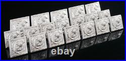 19 Scottish Thistle Sterling Silver Kilt Jacket Buttons, Hamilton & Inches 1953
