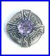 1967 Amethyst Scottish Brooch 925 Sterling Silver Vintage Amethyst Silver Brooch