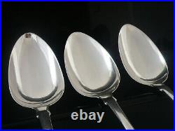3 Scottish Antique Sterling Silver Table Serving Spoons, John Graham 1813