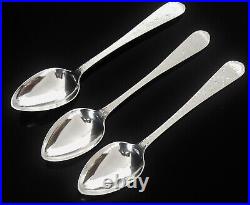 3 Sterling Silver Dessert Spoons, Scottish Antique 1812, Alexander Rollo