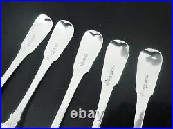 5 Large Scottish Antique Sterling Silver Serving Spoons, William Marshall 1823