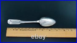 5 Scottish Sterling Silver Spoons Wood Family Crest DEFEND 7 inches