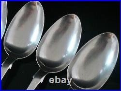 6 Antique Scottish Sterling Silver Dessert Spoons, William Forrest & Co 1831