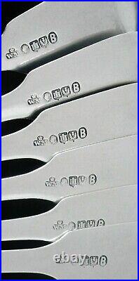 6 Antique Scottish Sterling Silver Dinner Table Forks, William Marshall 1858