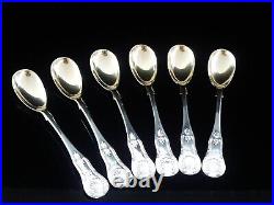 6 Antique Scottish Sterling Silver Egg Spoons, Edinburgh 1862, James McKay