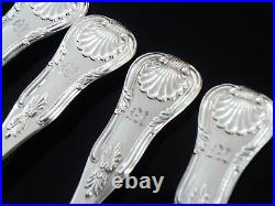 6 Antique Scottish Sterling Silver Egg Spoons, Edinburgh 1862, James McKay