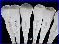 6 Antique Scottish Sterling Silver Egg Spoons, Edinburgh 1862, James McKay