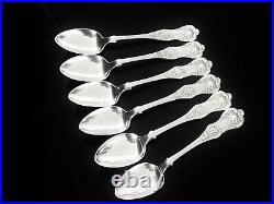 6 Antique Scottish Sterling Silver Teaspoons, Robert Scott, Glasgow 1856 1858