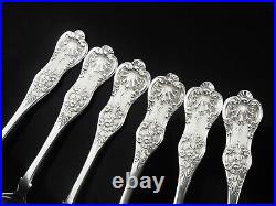 6 Antique Scottish Sterling Silver Teaspoons, Robert Scott, Glasgow 1856 1858