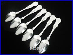 6 Antique Scottish Sterling Silver Teaspoons, Robert Scott, Glasgow 1856 1858