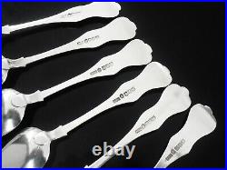 6 Antique Scottish Sterling Silver Teaspoons, Robert Scott, Glasgow 1856 1858