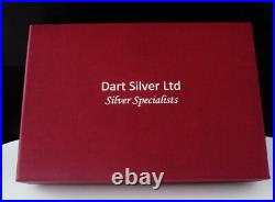 6 Cased Scottish NEW Sterling Silver Beaded Napkin Rings, Edinburgh 2024