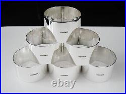 6 Cased Scottish NEW Sterling Silver Napkin Rings, Edinburgh 2024