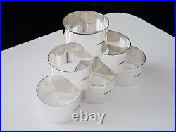 6 Cased Scottish NEW Sterling Silver Napkin Rings, Edinburgh 2024