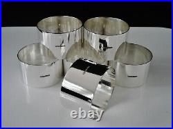 6 Cased Scottish NEW Sterling Silver Napkin Rings, Edinburgh 2024