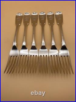 6 FAB SCOTTISH STERLING SILVER TABLE FORKS WILLIAM IV 1835, ANDREW WILKIE 497g 6 FAB SCOTTISH STERLING SILVER TABLE FORKS WILLIAM IV 1835, ANDREW WILKIE 497g
