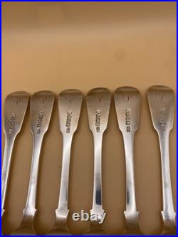 6 FAB SCOTTISH STERLING SILVER TABLE FORKS WILLIAM IV 1835, ANDREW WILKIE 497g