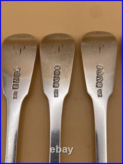 6 FAB SCOTTISH STERLING SILVER TABLE FORKS WILLIAM IV 1835, ANDREW WILKIE 497g