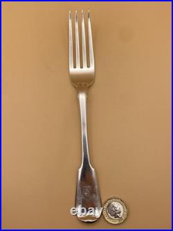 6 FAB SCOTTISH STERLING SILVER TABLE FORKS WILLIAM IV 1835, ANDREW WILKIE 497g