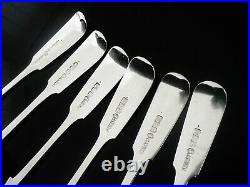 6 Immaculate Antique SCOTTISH Sterling Silver Teaspoons, GLASGOW 1857