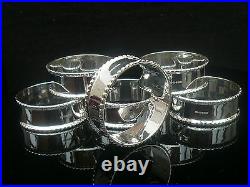 6 NEW Scottish Sterling Silver Napkin Rings (cased) Dart Silver Ltd