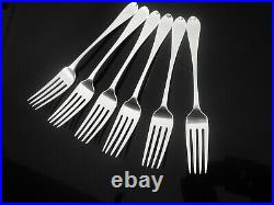 6 SCOTTISH Antique Sterling Silver Dinner Table Forks, EDINBURGH 1837