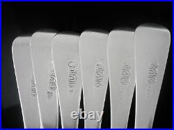 6 SCOTTISH Antique Sterling Silver Dinner Table Forks, EDINBURGH 1837