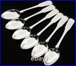 6 Scottish Antique Sterling Silver Teaspoons, Edinburgh 1817