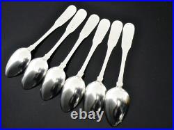 6 Scottish Antique Sterling Silver Teaspoons, Edinburgh 1817