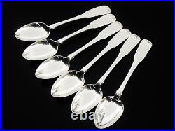 6 Scottish Antique Sterling Silver Teaspoons, Edinburgh 1817