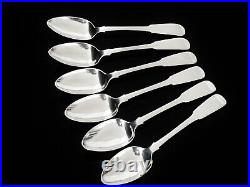 6 Scottish Antique Sterling Silver Teaspoons, G Thomson, Glasgow 1827