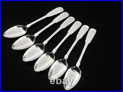 6 Scottish Antique Sterling Silver Teaspoons, G Thomson, Glasgow 1827