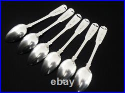 6 Scottish Antique Sterling Silver Teaspoons, G Thomson, Glasgow 1827