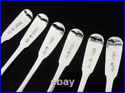 6 Scottish Antique Sterling Silver Teaspoons, G Thomson, Glasgow 1827