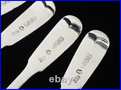 6 Scottish Antique Sterling Silver Teaspoons, G Thomson, Glasgow 1827