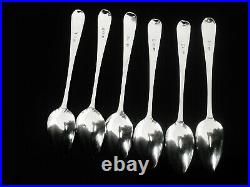 6 Scottish Antique Sterling Silver Teaspoons John Sinclair I Edinburgh 1799-1805