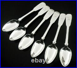 6 Scottish Provincial Sterling Silver Teaspoons, Donald Fraser Inverness CRESTED