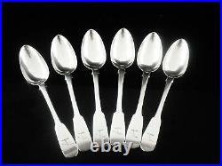 6 Scottish Provincial Sterling Silver Teaspoons, Donald Fraser Inverness CRESTED