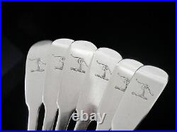 6 Scottish Provincial Sterling Silver Teaspoons, Donald Fraser Inverness CRESTED