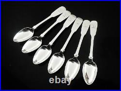 6 Scottish Provincial Sterling Silver Teaspoons, Donald Fraser Inverness CRESTED