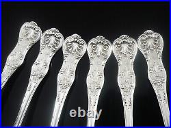 6 Unidentified Sterling Silver Teaspoons, Scottish Antique Glasgow 1856 Queen's