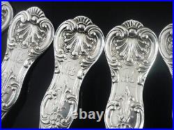 6 Unidentified Sterling Silver Teaspoons, Scottish Antique Glasgow 1856 Queen's