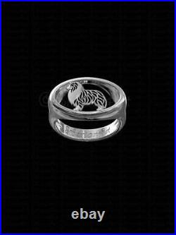 925 Sterling Silver Rough Collie Ring Gift For Dog Lovers Pet Personalized Gift