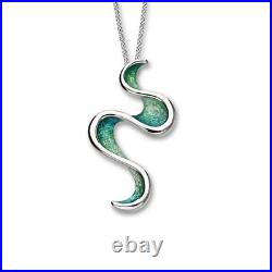 925 Sterling Silver Scottish Pendant Necklaces Handmade Tundra Hot Glass Enamell