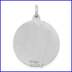 925 Sterling Silver Scottish Terrier Disc Necklace Charm Pendant