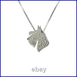 925 Sterling Silver Scottish Terrier Necklace Gift For Dog Lovers Pet Show Dog