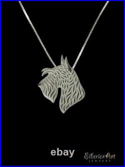 925 Sterling Silver Scottish Terrier Necklace Gift For Dog Lovers Pet Show Dog